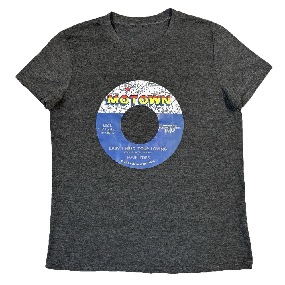 Motown Four Tops T-Shirt Baby‎ I Need Your Loving Women M Graphic Record Tee